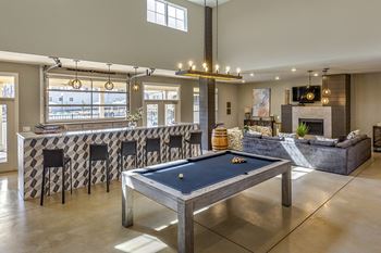 Clubhouse with billiards table